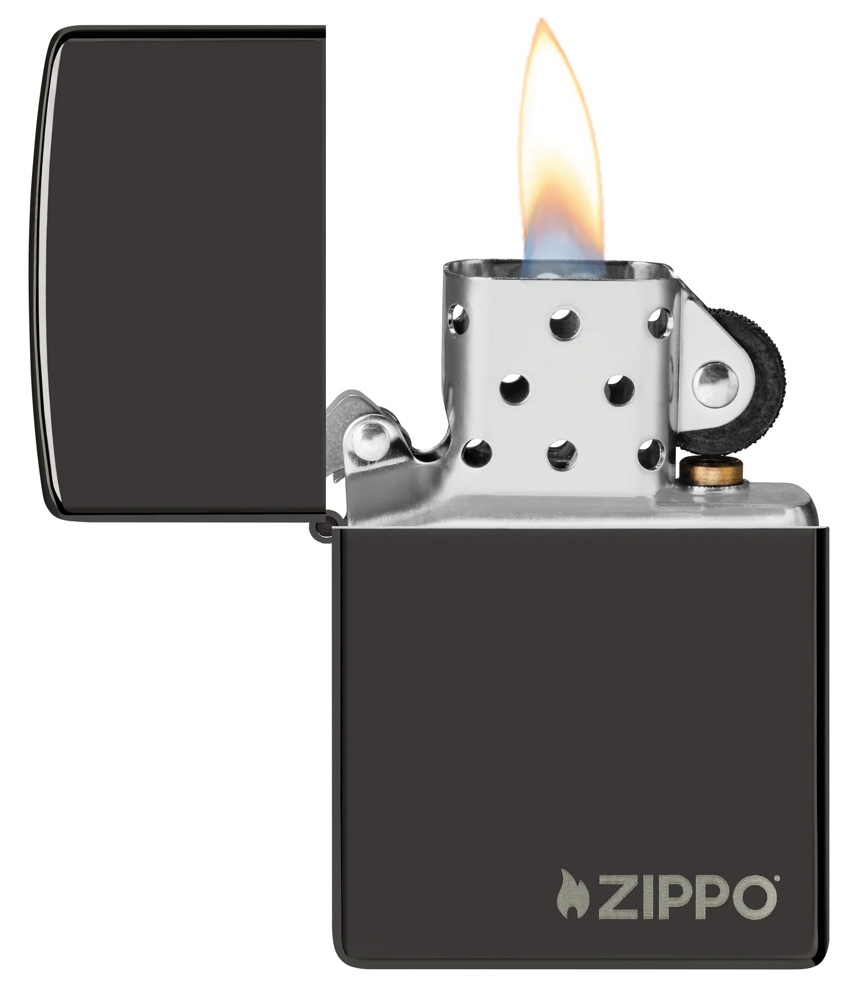 Classic High Polish Black Zippo Logo - Image 3