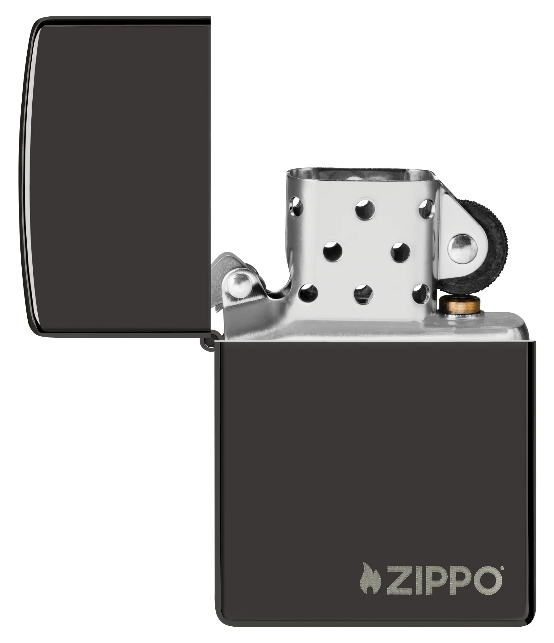 Classic High Polish Black Zippo Logo - Image 4