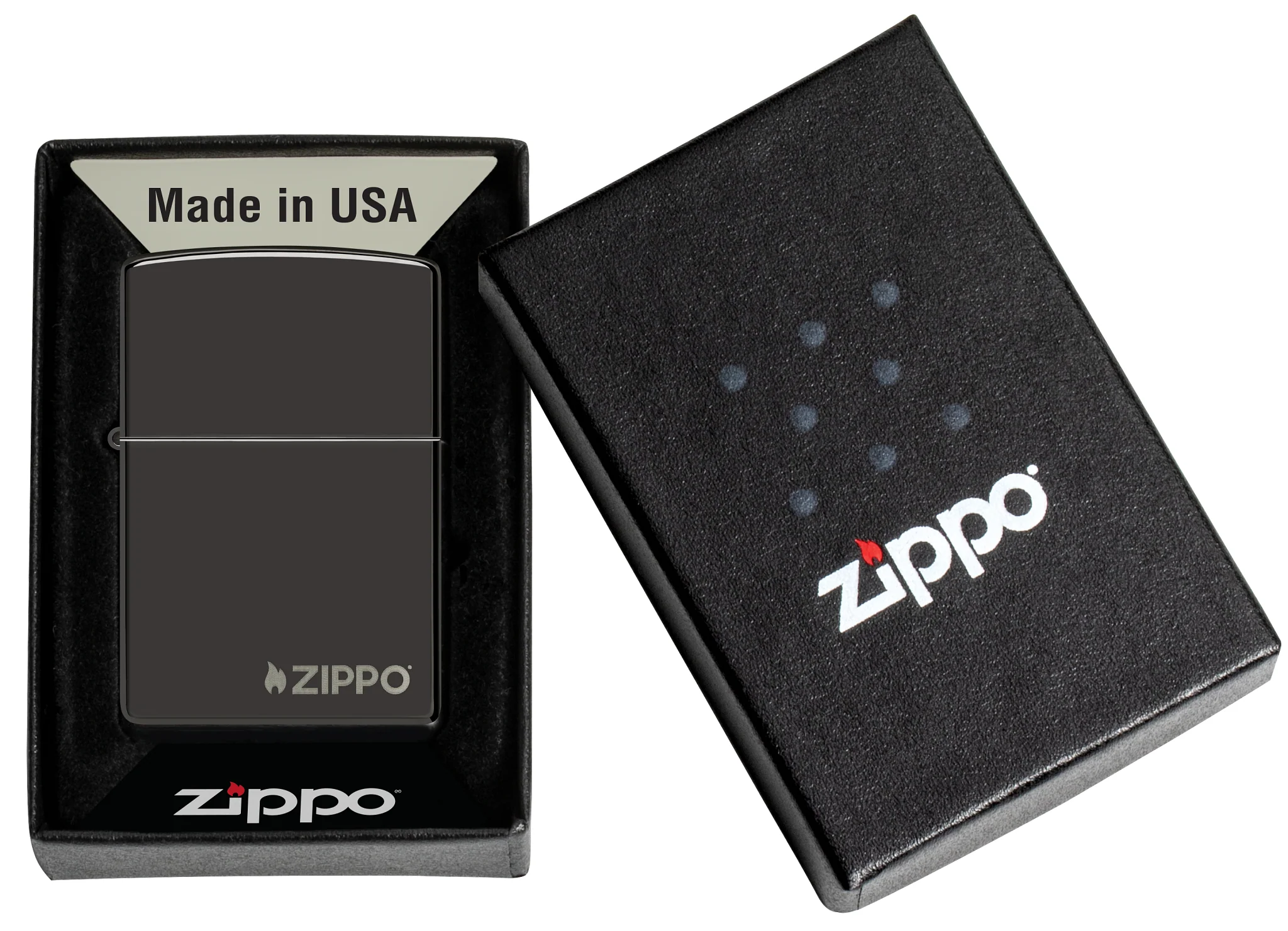 Classic High Polish Black Zippo Logo - Image 6