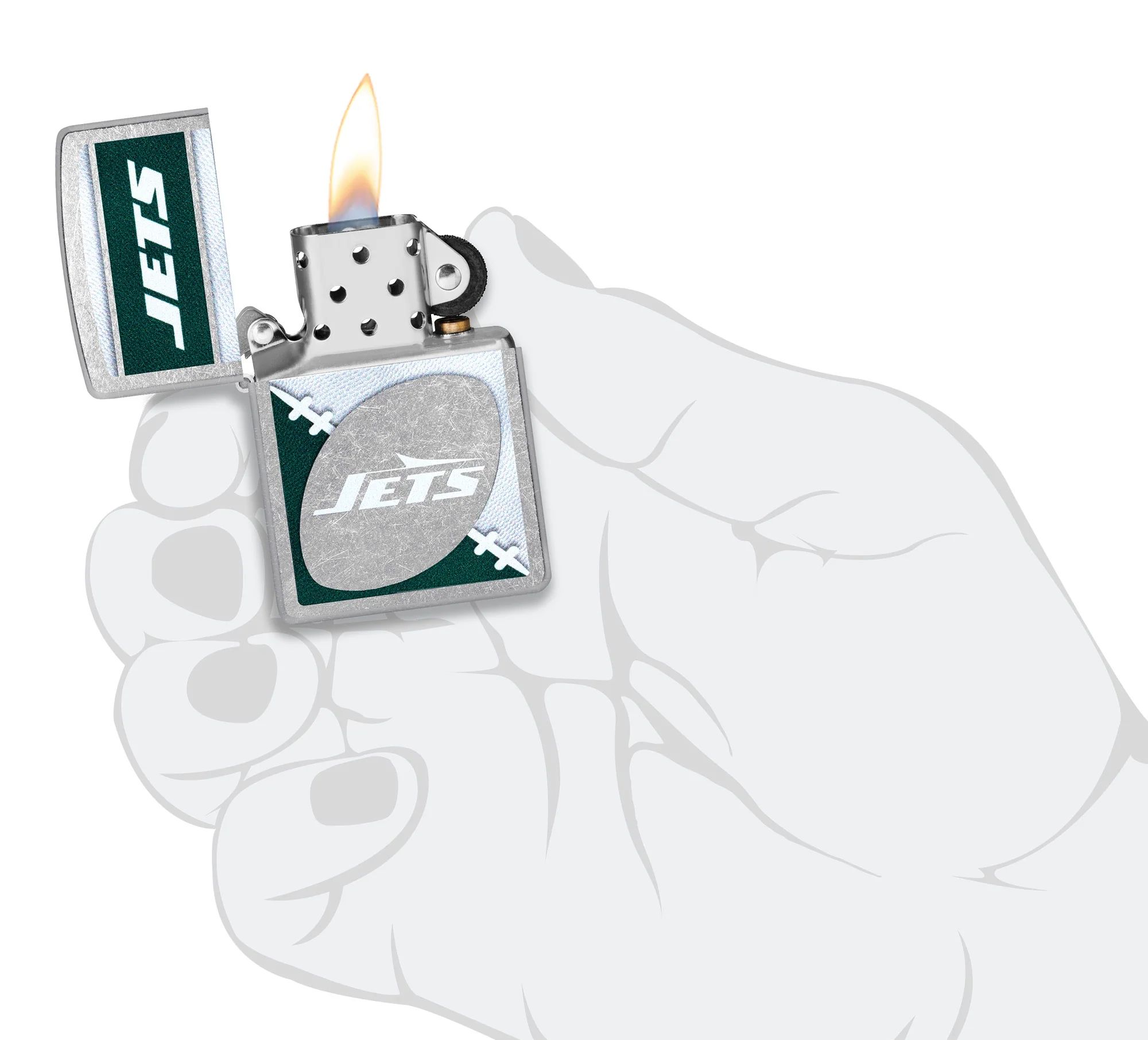 NFL New York Jets Chrome Logo Design - Image 6